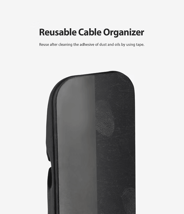 Organizador para Cables de Silicona - Ringke Silicone Cable Organizer 4 Pack - Black
