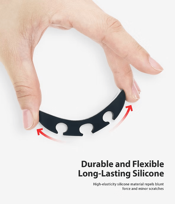 Organizador para Cables de Silicona - Ringke Silicone Cable Organizer 4 Pack - Black