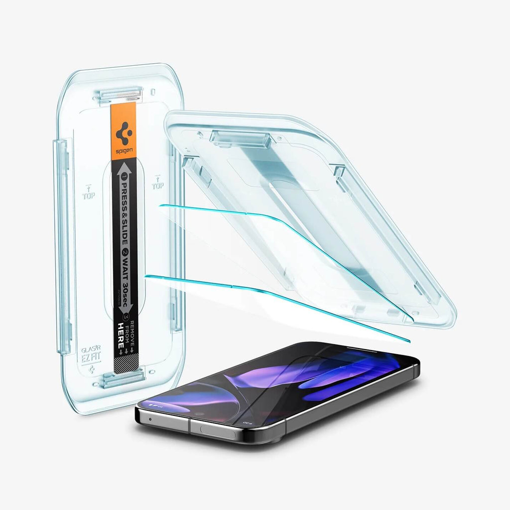 Vidrio Templado para Pixel 9 - 9 Pro - 10 - 10 Pro - Spigen GLAS.tR EZ Fit (Pack de 2)