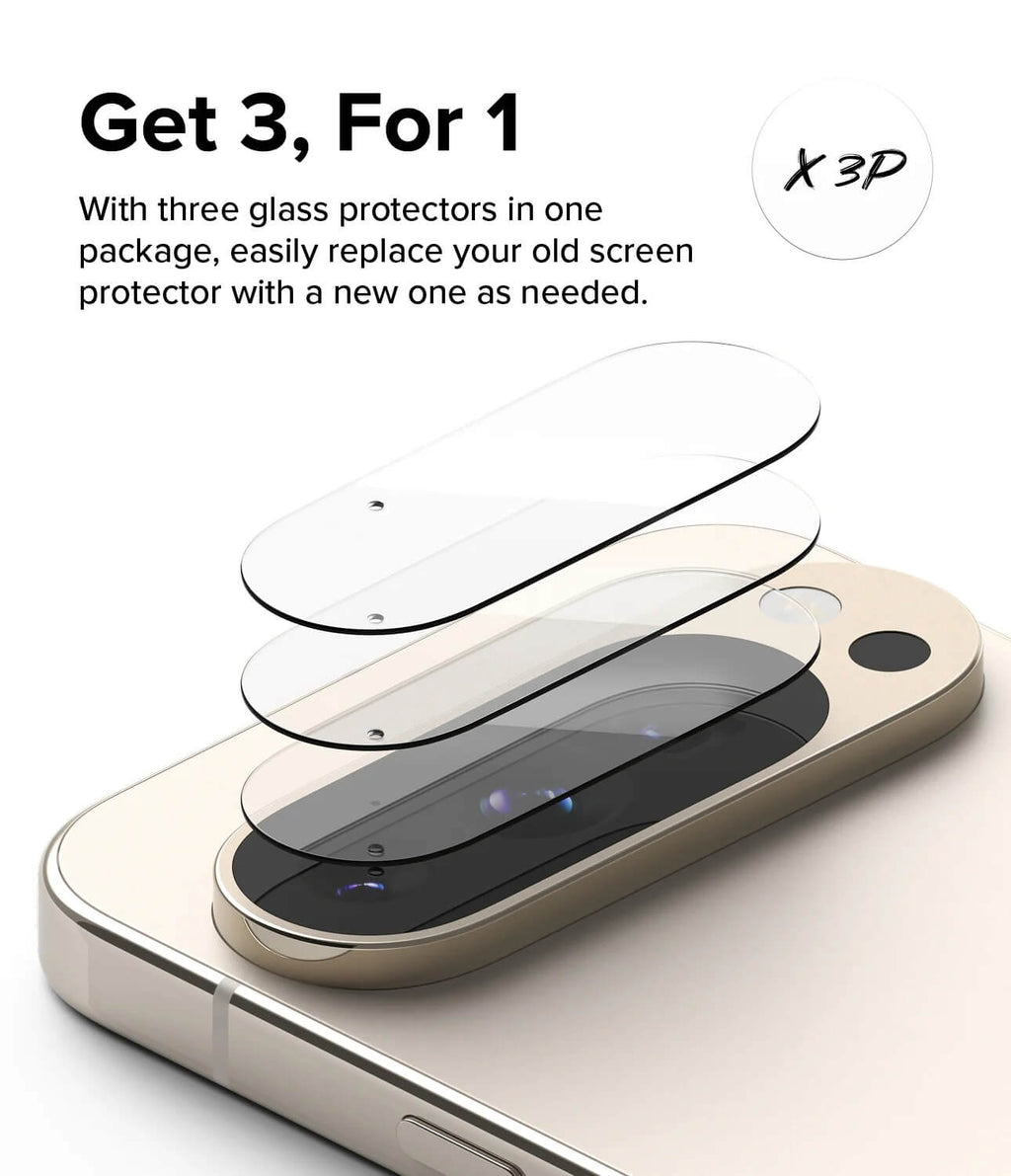 Protector de Cámara para Pixel 9 Pro XL - Ringke Camera Glass (Pack de 3)