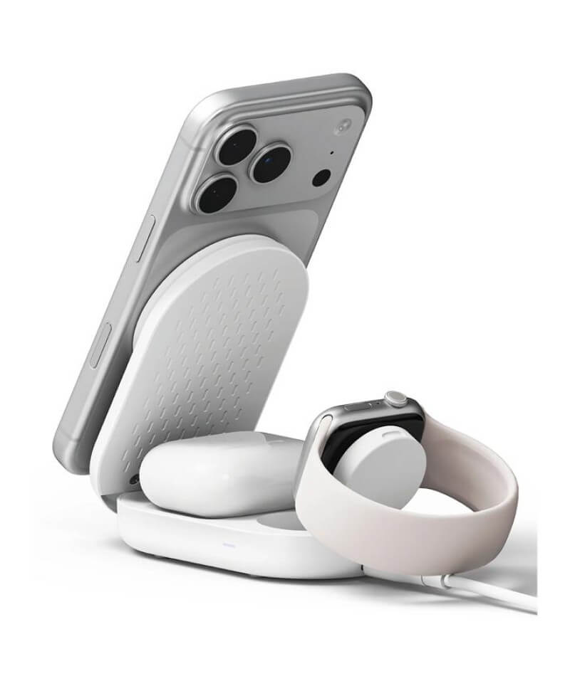 Ringke Qi2 25W 3-in-1 Magnetic Wireless Charging Folding Stand