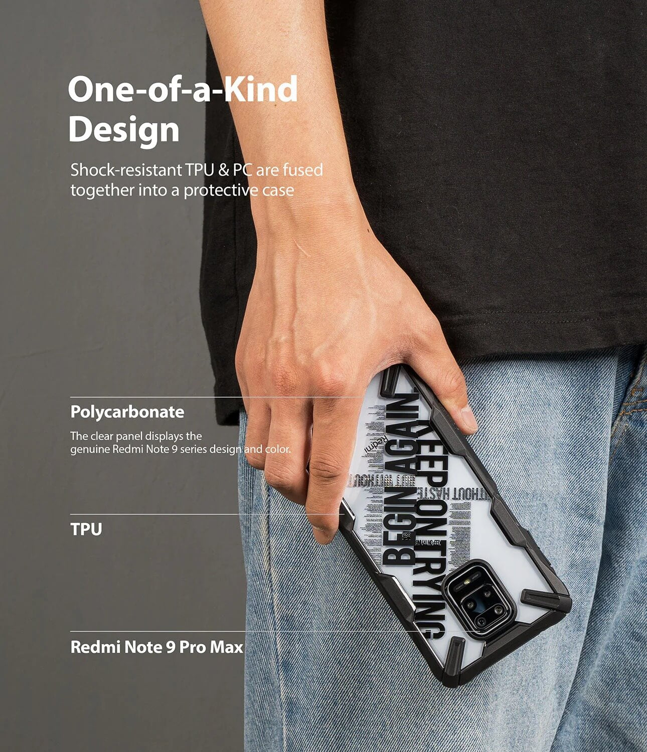 Estuche para Xiaomi Redmi Note 9 Pro / 9 Pro Max / 9S – Ringke Fusion-X Design Cross
