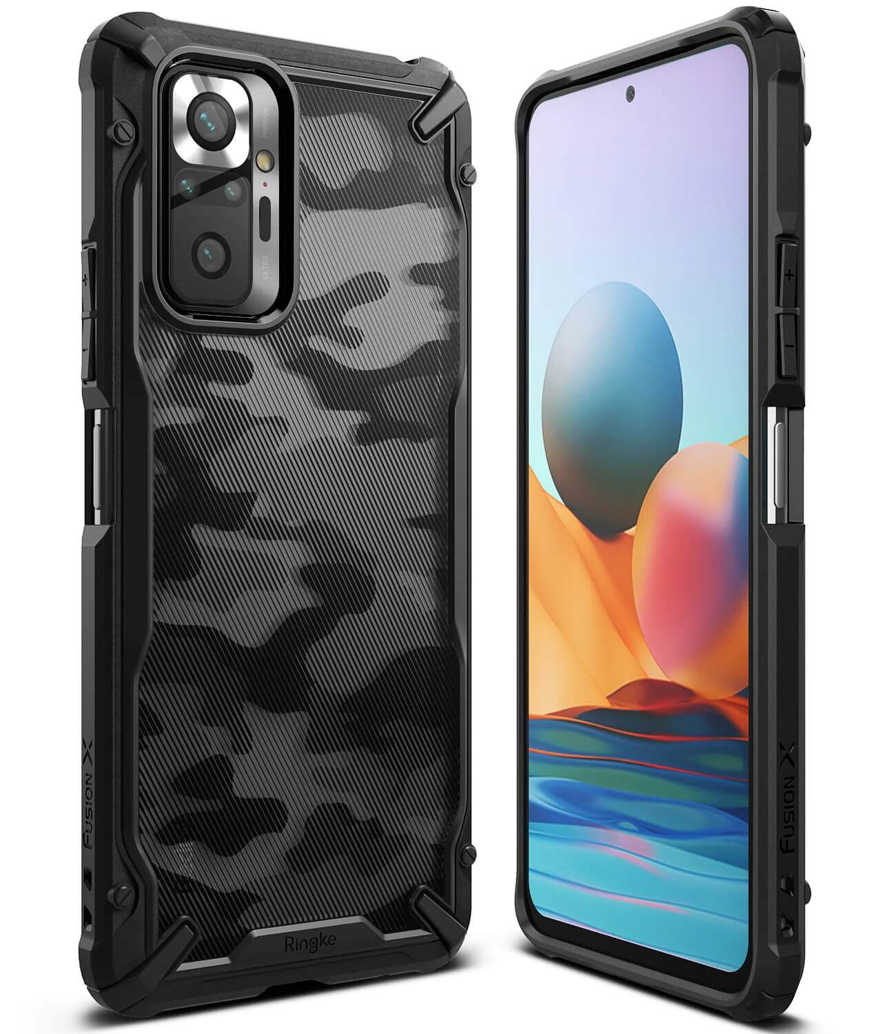 Estuche para Redmi Note 10 – Ringke Fusion-X Camo Black