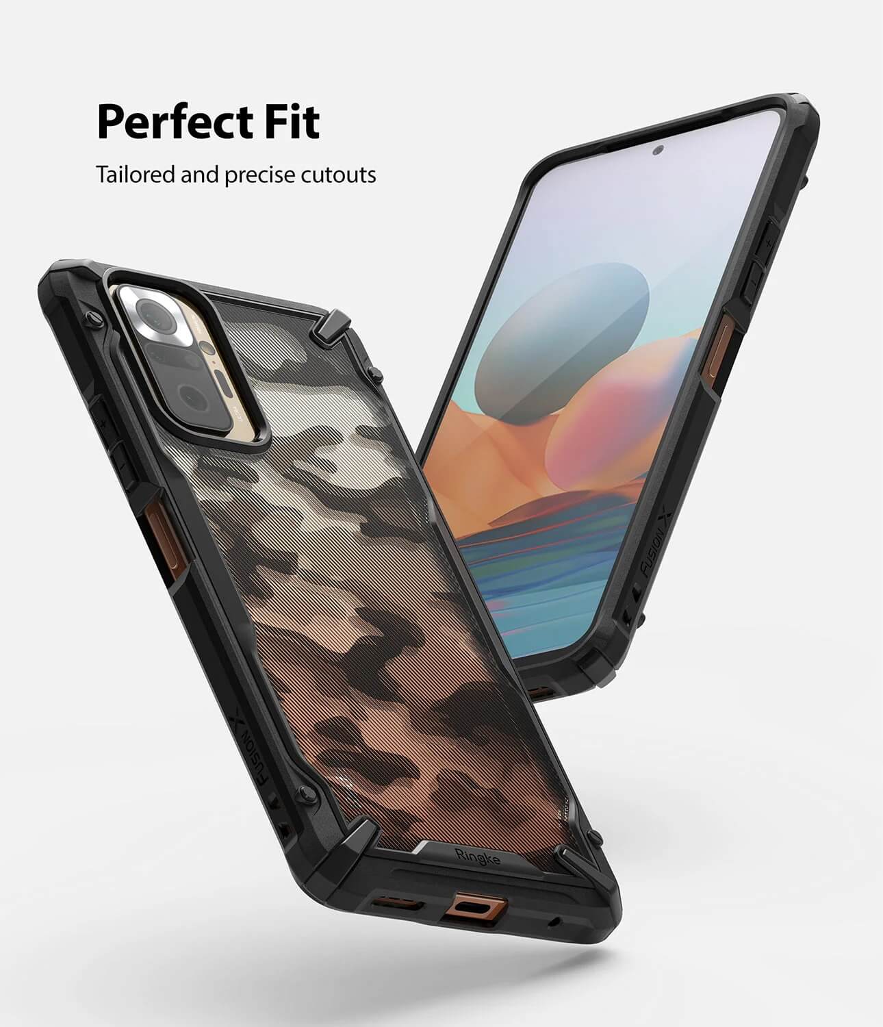 Estuche para Redmi Note 10 – Ringke Fusion-X Camo Black