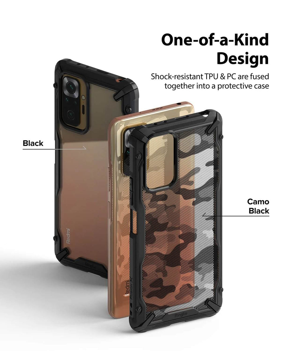 Estuche para Redmi Note 10 – Ringke Fusion-X Camo Black