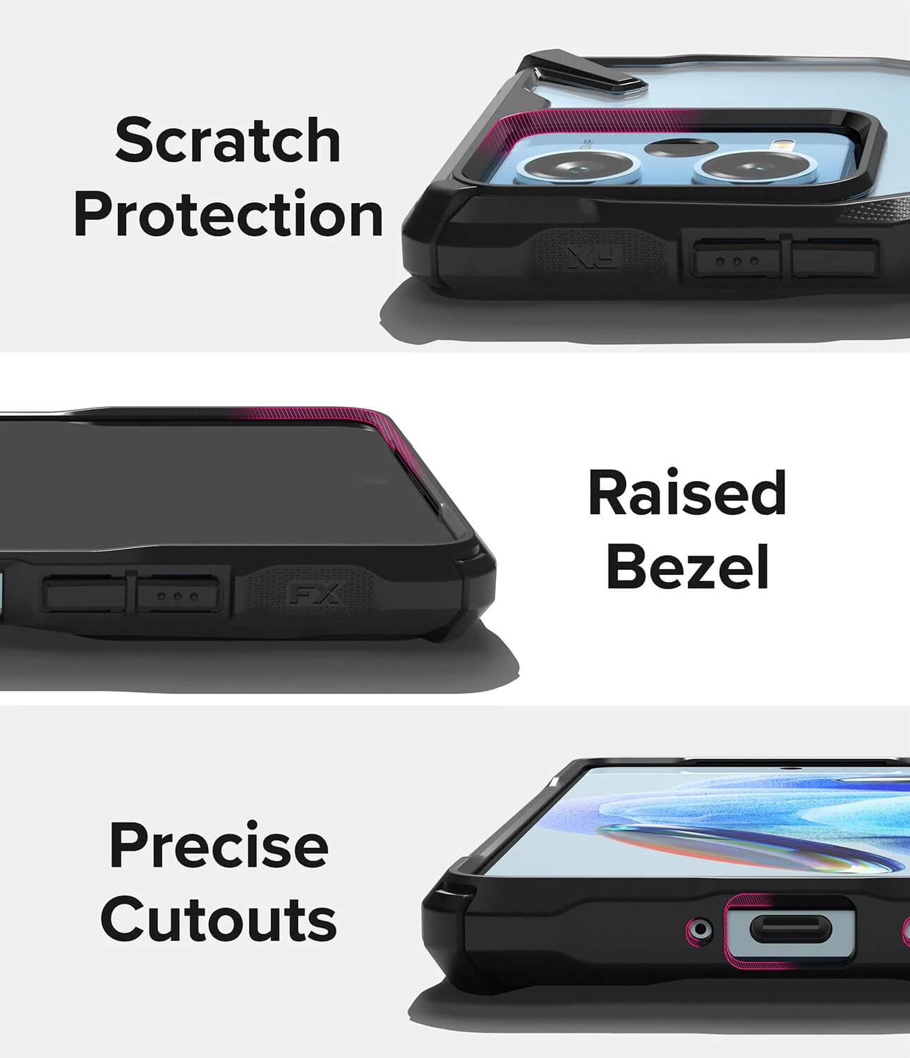 Estuche para Xiaomi Redmi Note 12 Pro – Ringke Fusion-X Black