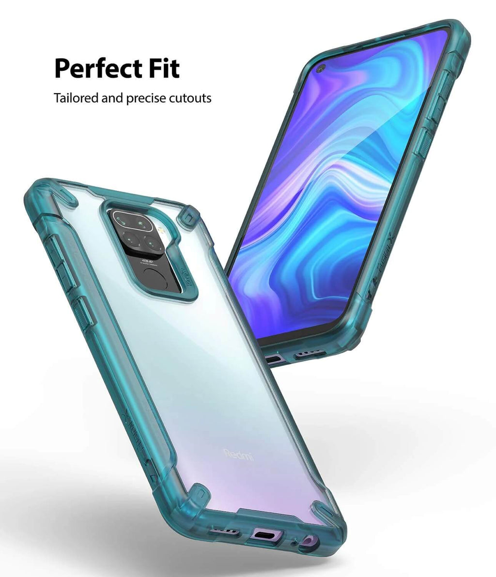 Estuche para Redmi Note 9 – Ringke Fusion-X Turquoise Green