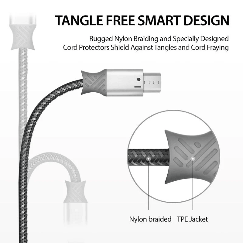 Cable Ringke Smart Black Fish 1.2M Micro USB - Black