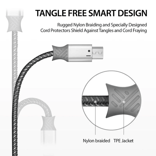 Cable Ringke Smart Black Fish 1.2M Micro USB - Black