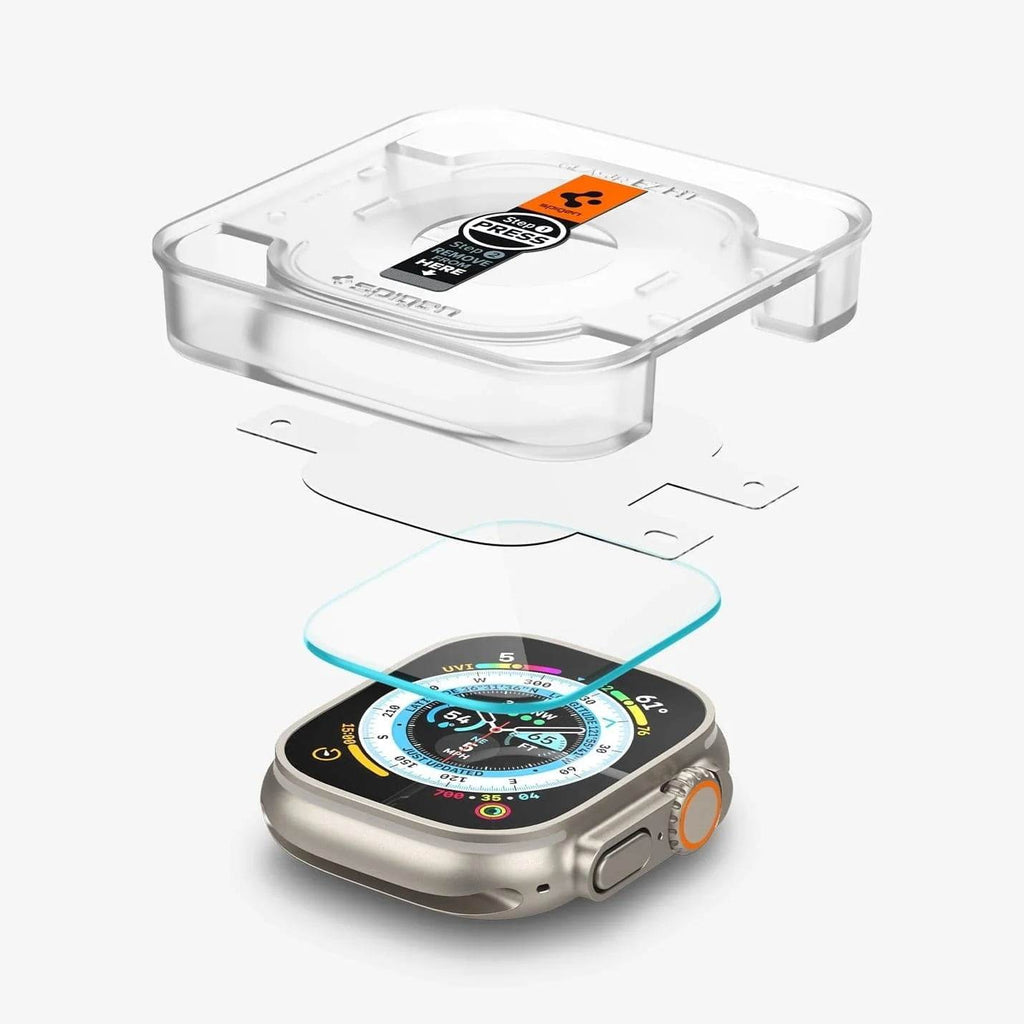 Protector de pantalla para Apple Watch 49mm - Spigen Glas.tR EZ Fit