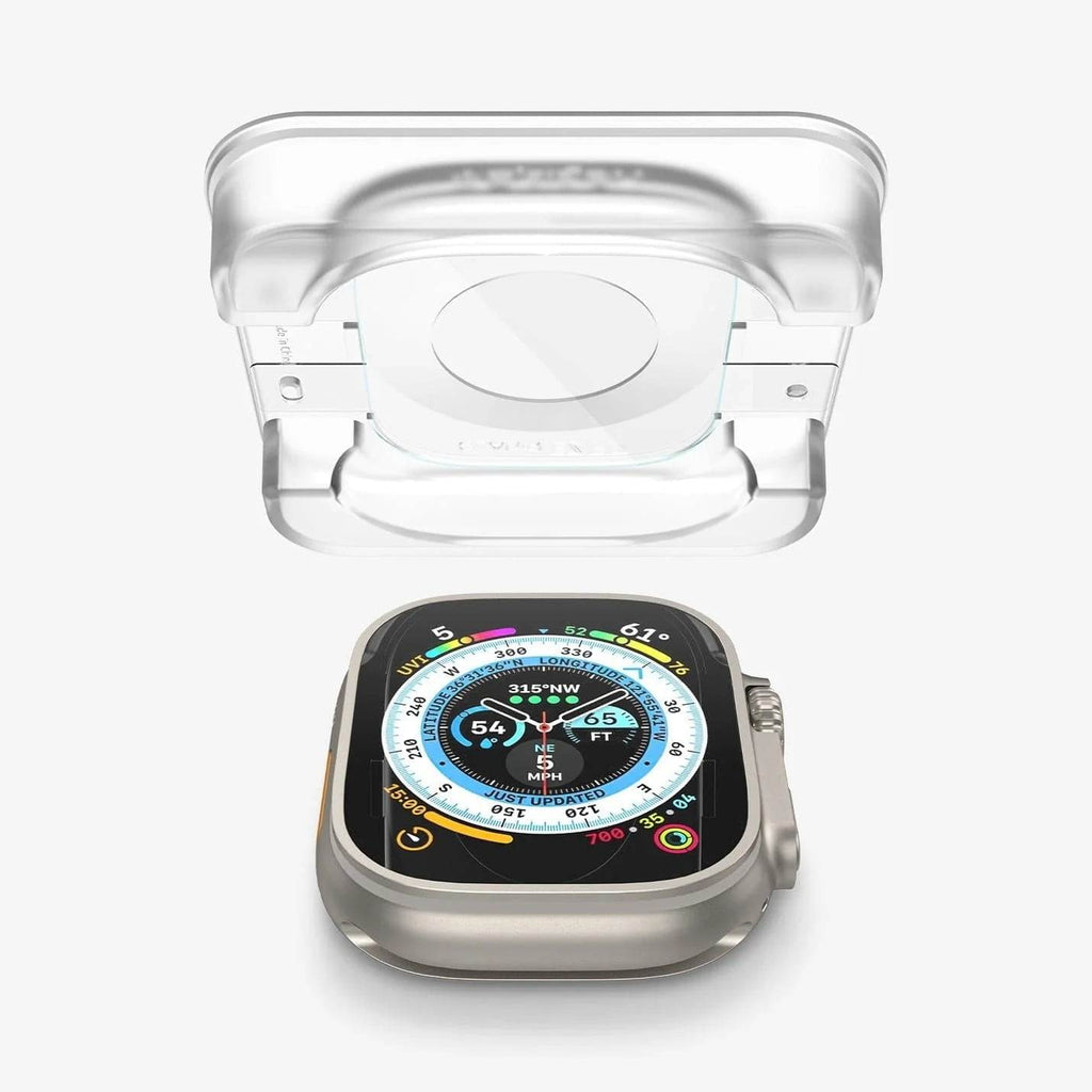 Protector de pantalla para Apple Watch 49mm - Spigen Glas.tR EZ Fit