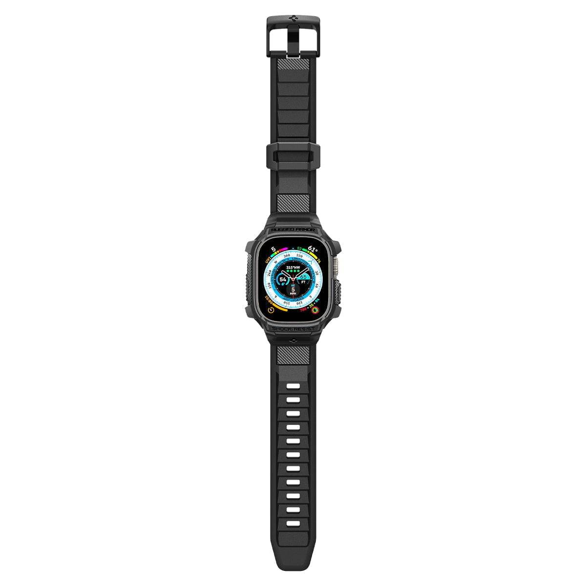 Pulsera para Apple Watch Ultra 49mm - Spigen Rugged Armor Pro Matte Black