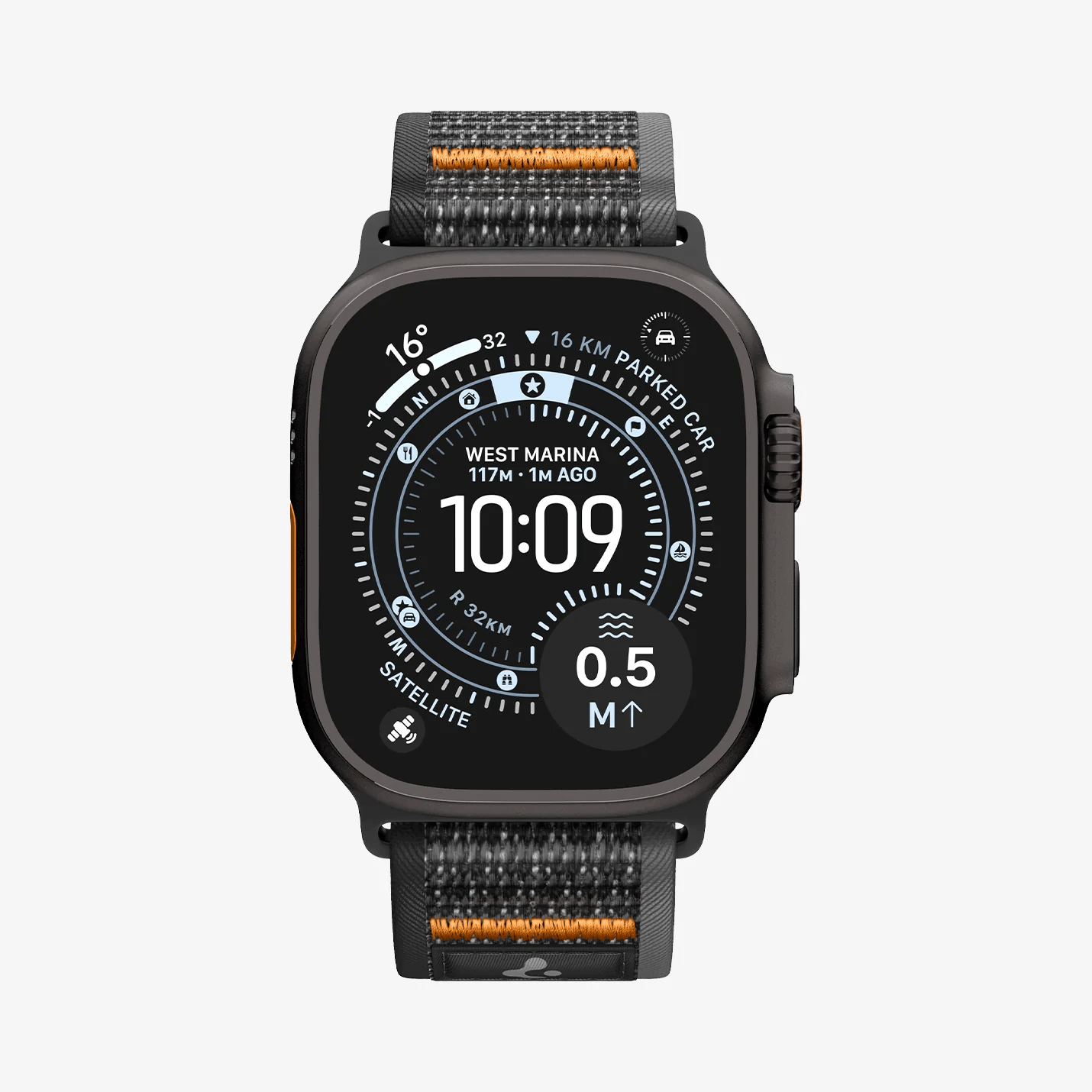 Banda para Apple Watch Ultra Series - Spigen Athlex Air 2 - Active Black Orange