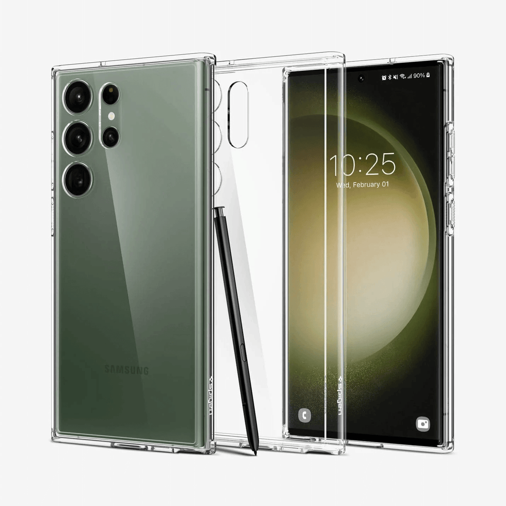 Estuche para Galaxy S23 Ultra - Spigen Ultra Hybrid - Crystal Clear