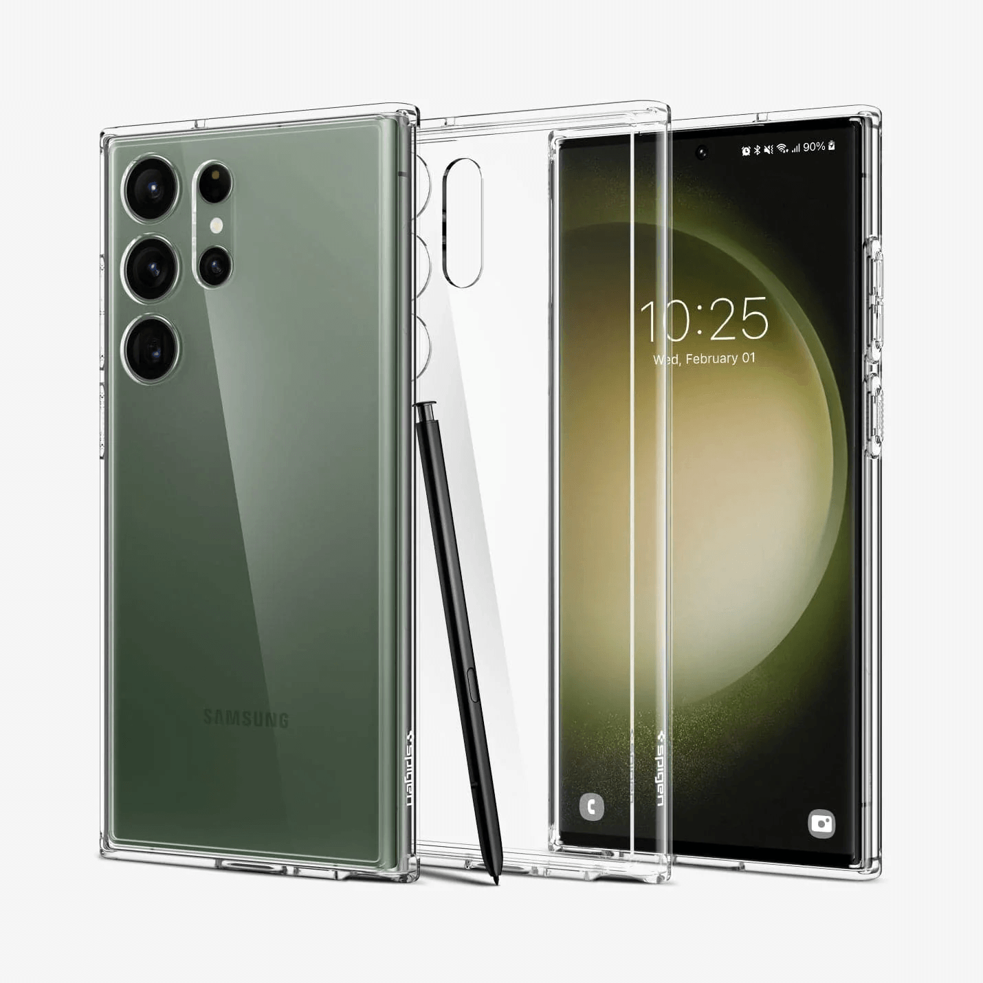 Estuche para Galaxy S23 Ultra - Spigen Ultra Hybrid - Crystal Clear