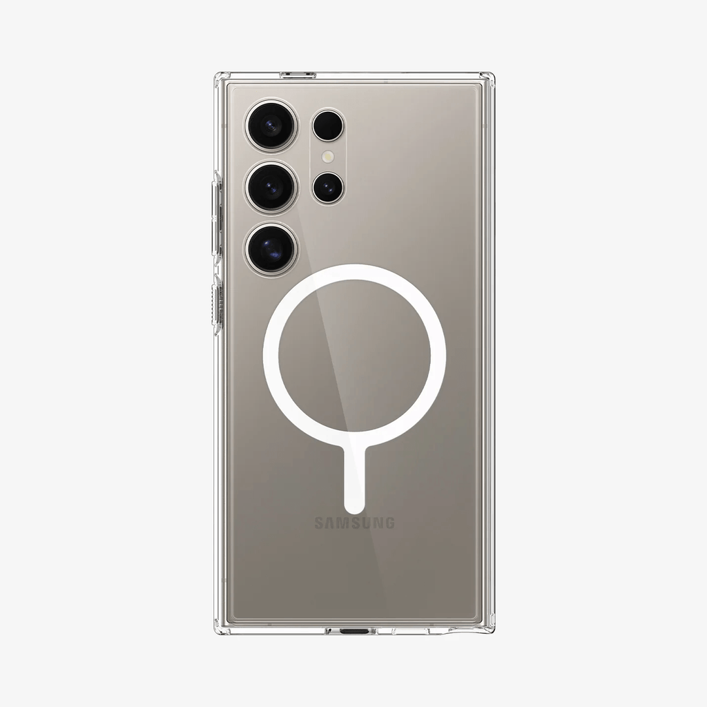 Estuche para Galaxy S24 Ultra - Spigen Ultra Hybrid Metal Ring White
