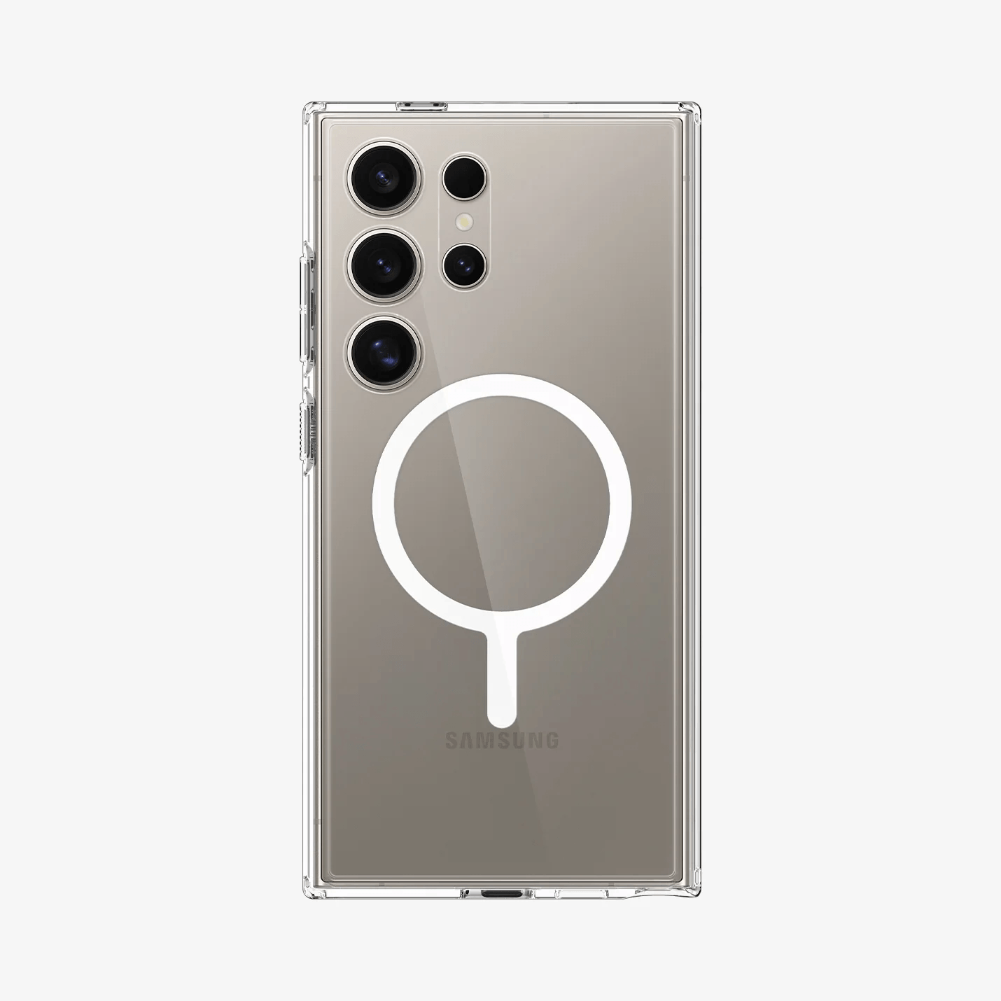 Estuche para Galaxy S24 Ultra - Spigen Ultra Hybrid Metal Ring White