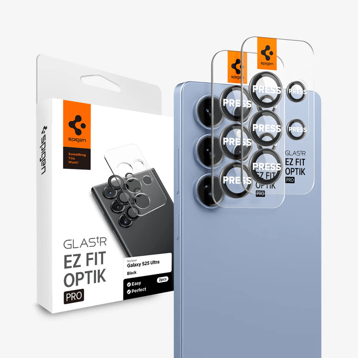 Protector de Cámara para Galaxy S25 Ultra - Spigen Optik Pro EZ Fit