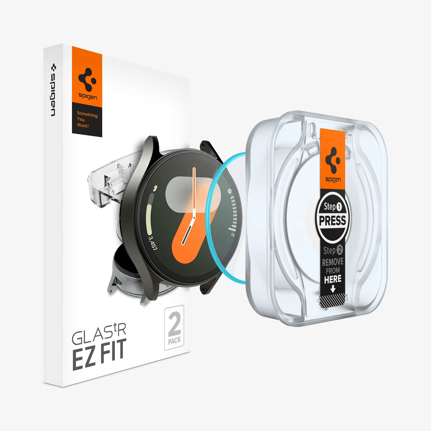 Protector de Pantalla para Galaxy Watch - Spigen GLAS.tR EZ Fit (Pack de 2)