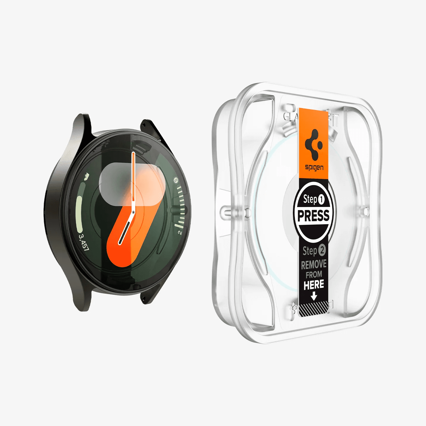 Protector de Pantalla para Galaxy Watch - Spigen GLAS.tR EZ Fit (Pack de 2)