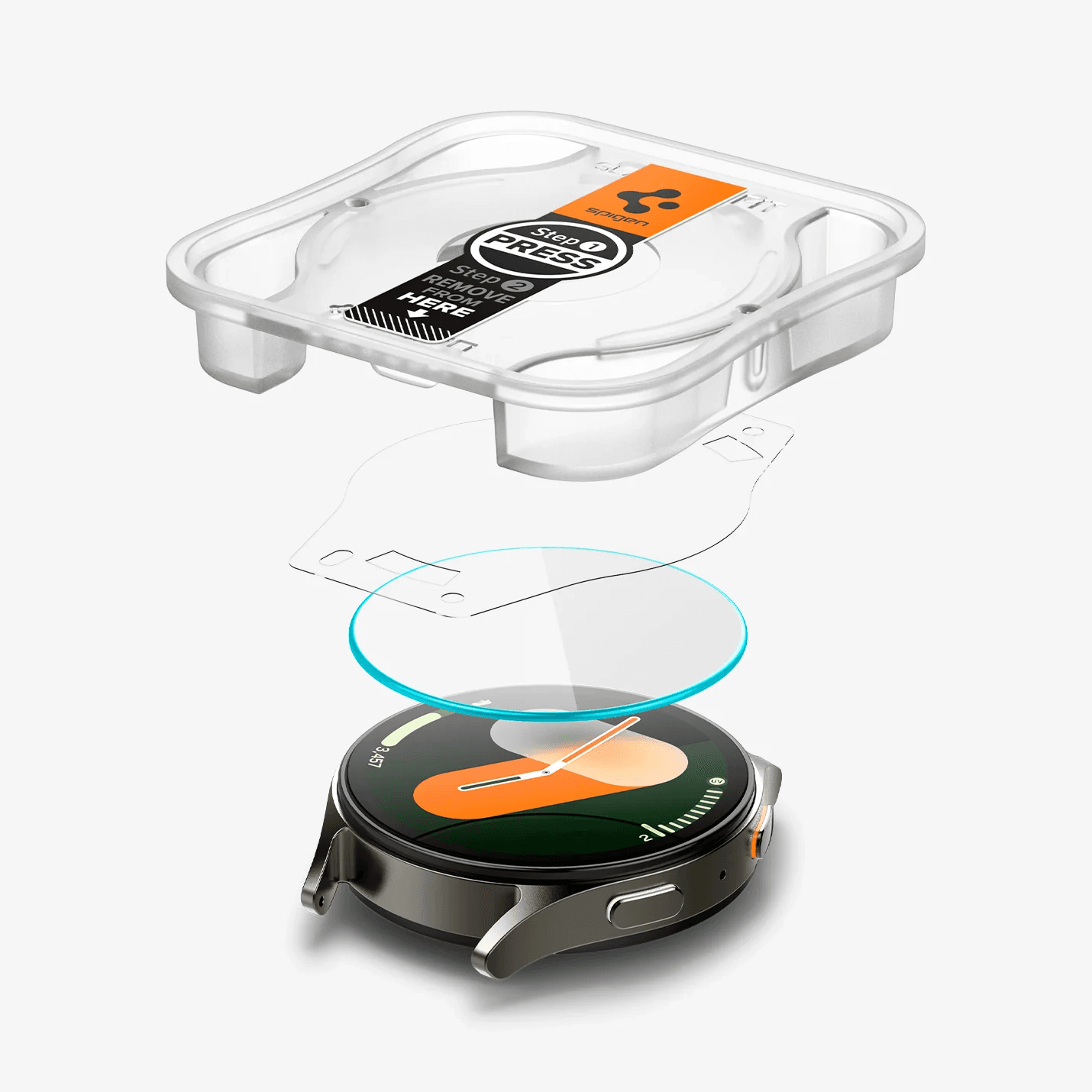 Protector de Pantalla para Galaxy Watch - Spigen GLAS.tR EZ Fit (Pack de 2)