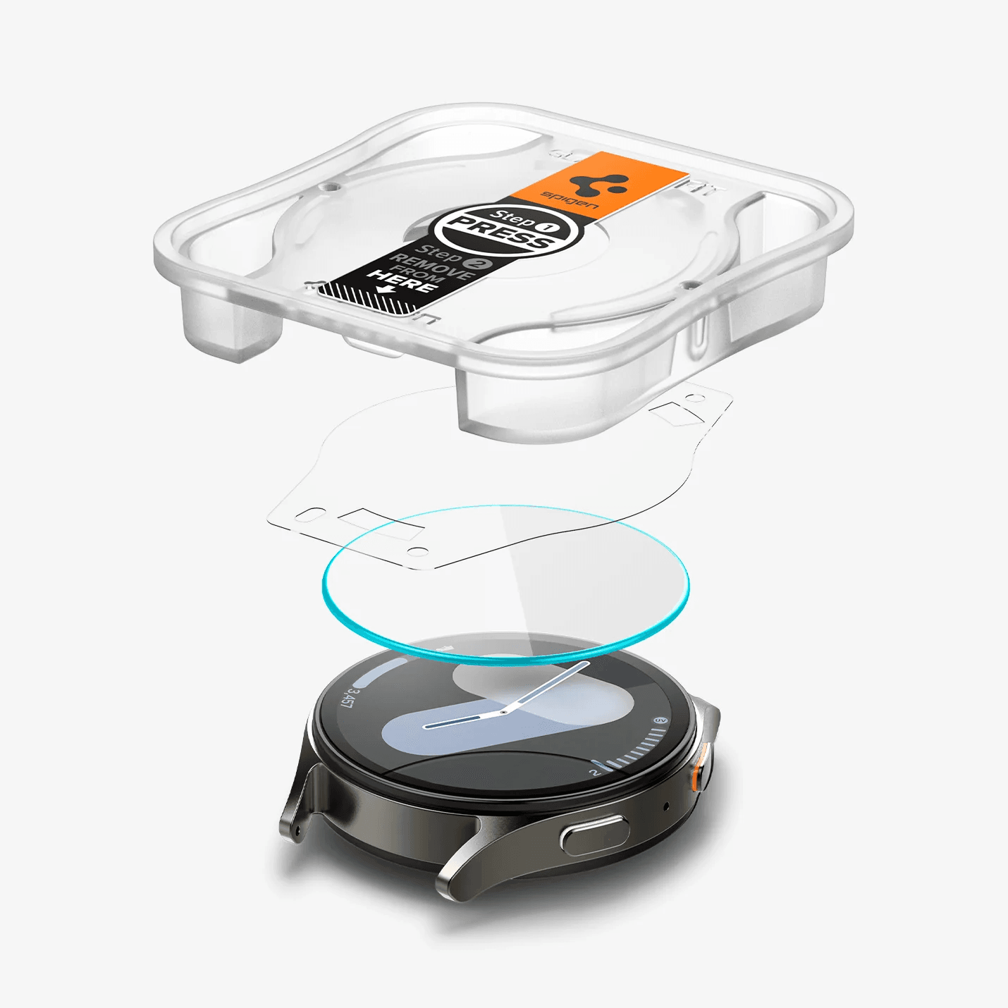Protector de Pantalla para Galaxy Watch 7 44mm - Spigen GLAS.tR EZ Fit (Pack de 2)