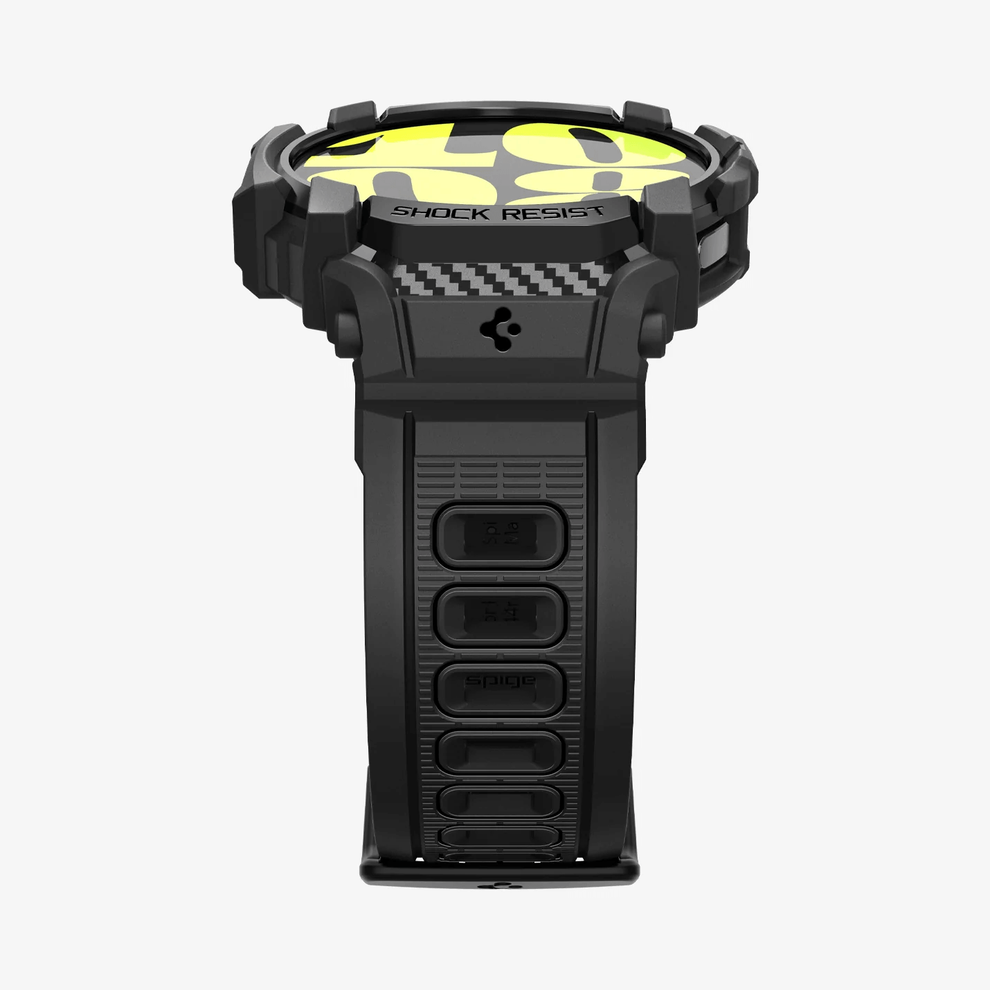 Estuche para Galaxy Watch - Spigen Rugged Armor Pro - Matte Black