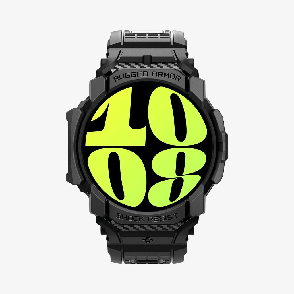 Estuche para Galaxy Watch - Spigen Rugged Armor Pro - Matte Black