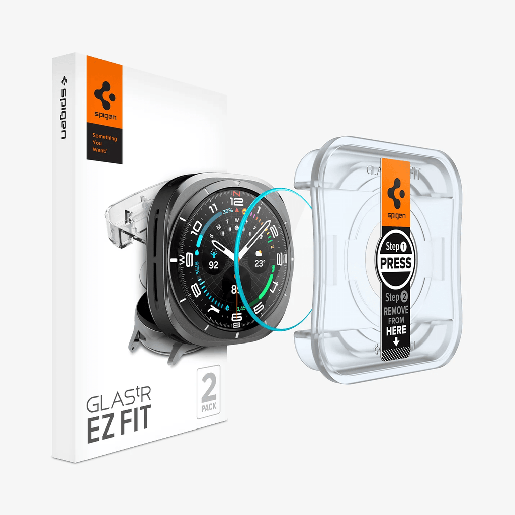 Protector de Pantalla para Galaxy Watch Ultra 47mm - Spigen GLAS.tR EZ Fit (Pack de 2)