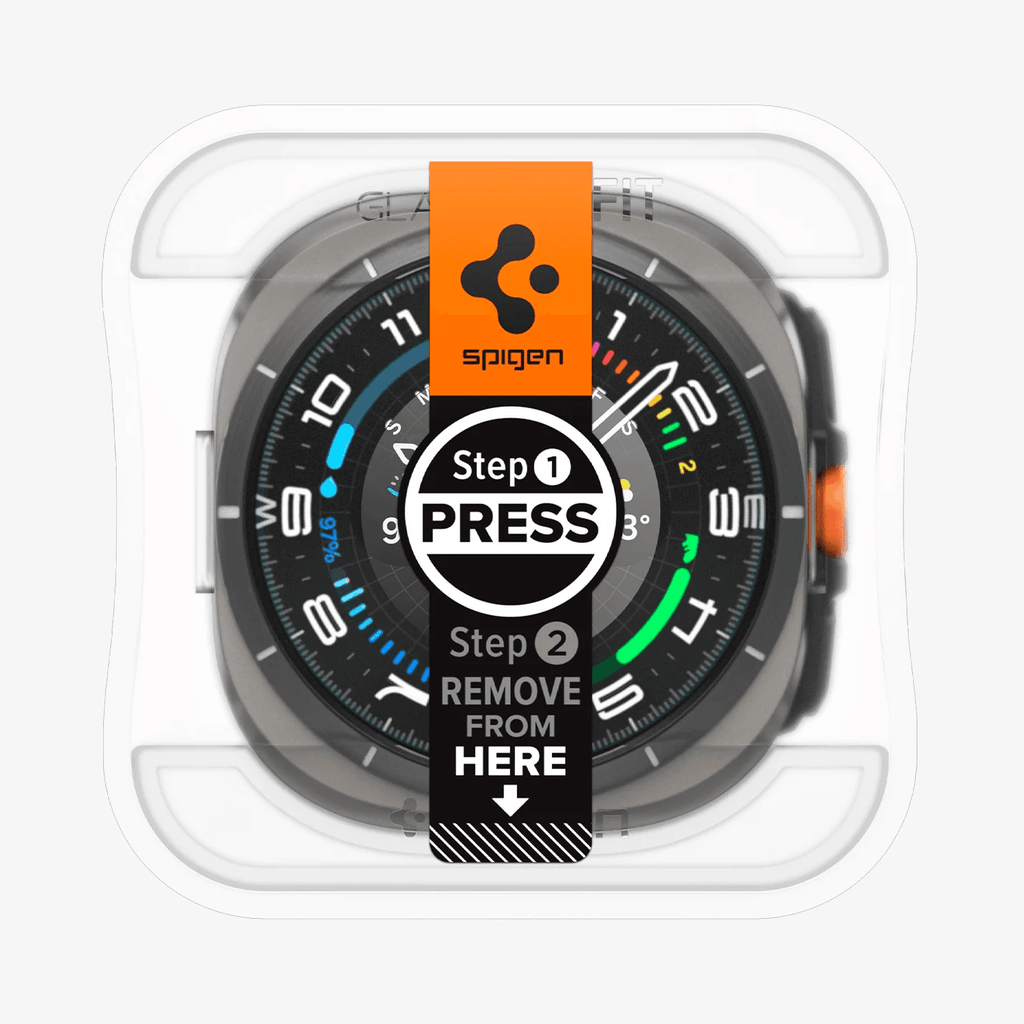 Protector de Pantalla para Galaxy Watch Ultra 47mm - Spigen GLAS.tR EZ Fit (Pack de 2)