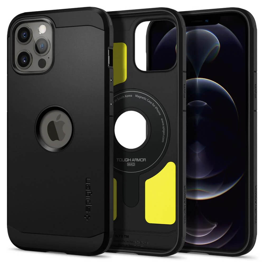 Estuche para iPhone 12 Pro Max - Spigen Tough Armor MagFit - Black