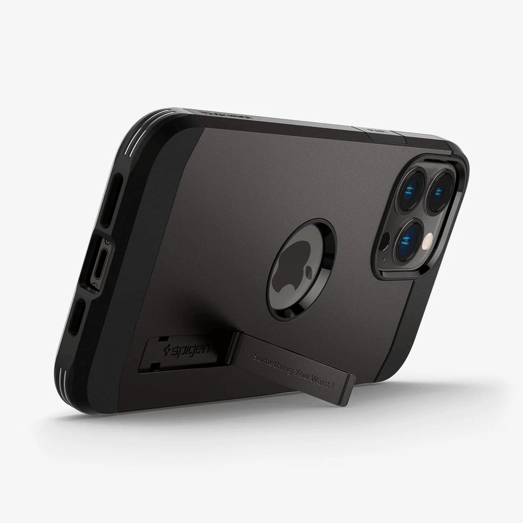 Estuche para iPhone 13 Pro - Spigen Tough Armor - Gun Metal