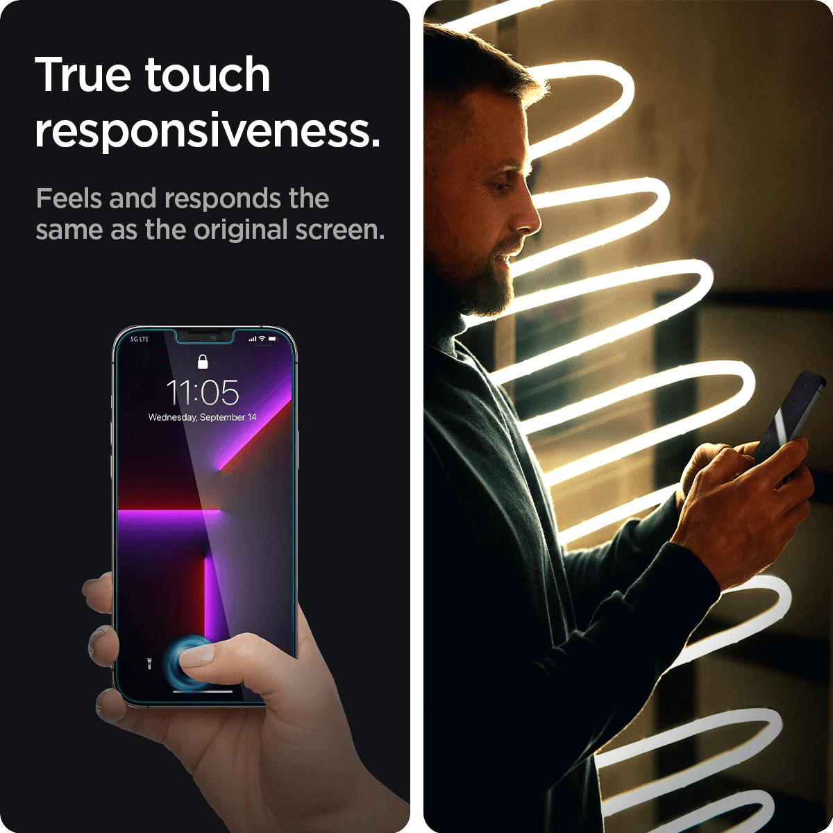 Vidrio Templado para iPhone 14 Plus / 13 Pro Max - Spigen GLAS.tR EZ Fit Privacy