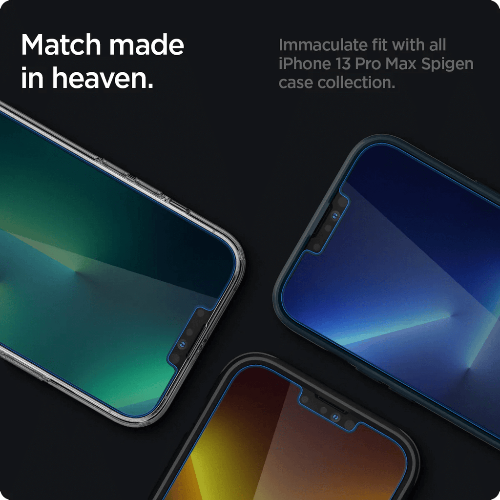Vidrio Templado para iPhone 14 Plus / 13 Pro Max - Spigen GLAS.tR EZ Fit Privacy