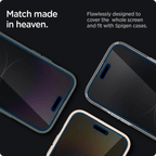 Vidrio Templado para iPhone 14 Pro - Spigen GLAS.tR EZ Fit Privacy (Pack de 2)