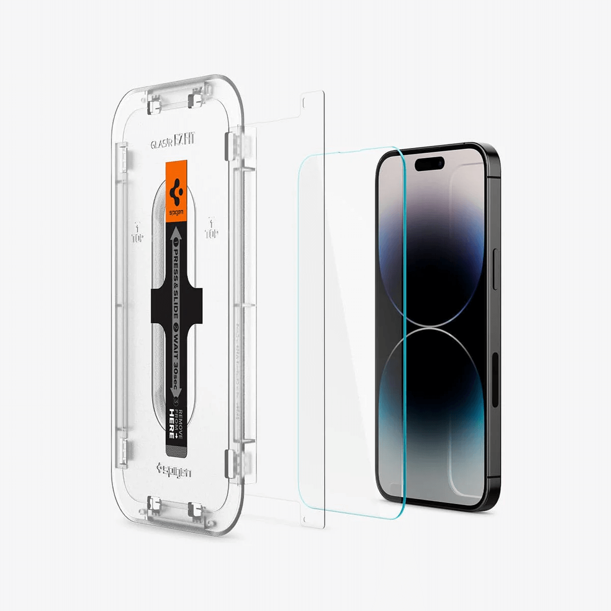 Vidrio Templado para iPhone 14 Pro - Spigen Glas.TR EZ Fit (Pack de 2)