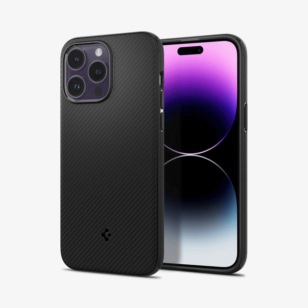 Estuche para iPhone 14 Pro - Spigen Mag Armor MagFit - Matte Black
