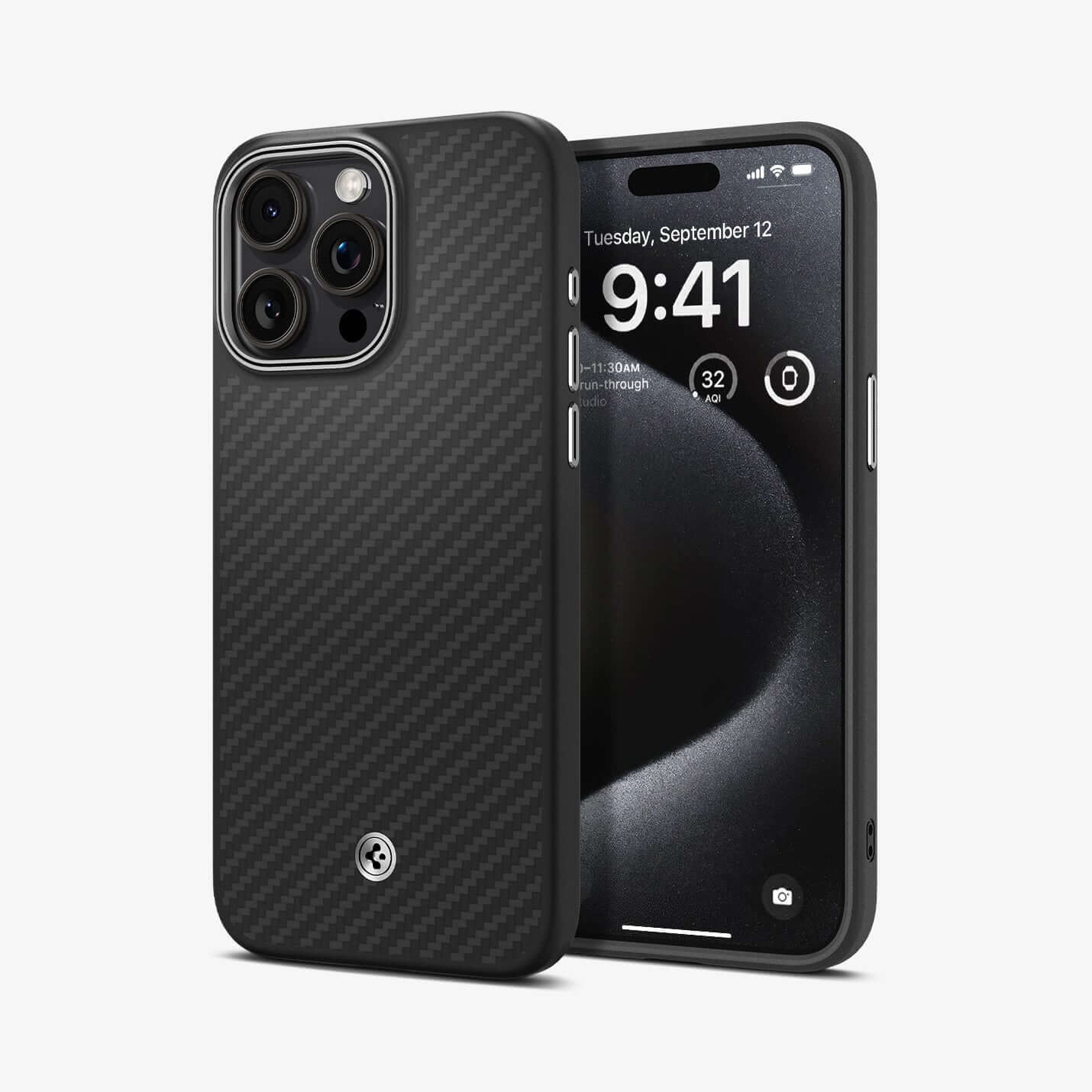 Estuche para iPhone 15 Pro Max - Spigen Enzo Aramid - Black