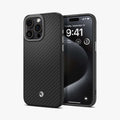 Estuche para iPhone 15 Pro Max - Spigen Enzo Aramid Matte Black