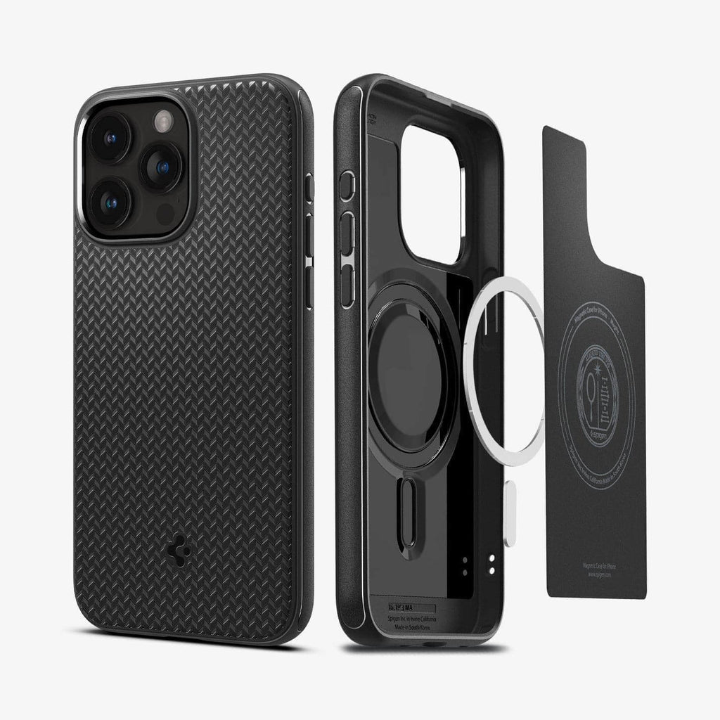 Estuche para iPhone 15 Pro Max - Spigen Mag Armor MagFit - Matte Black