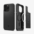 Estuche para iPhone 15 Pro Max - Spigen Mag Armor MagFit - Matte Black