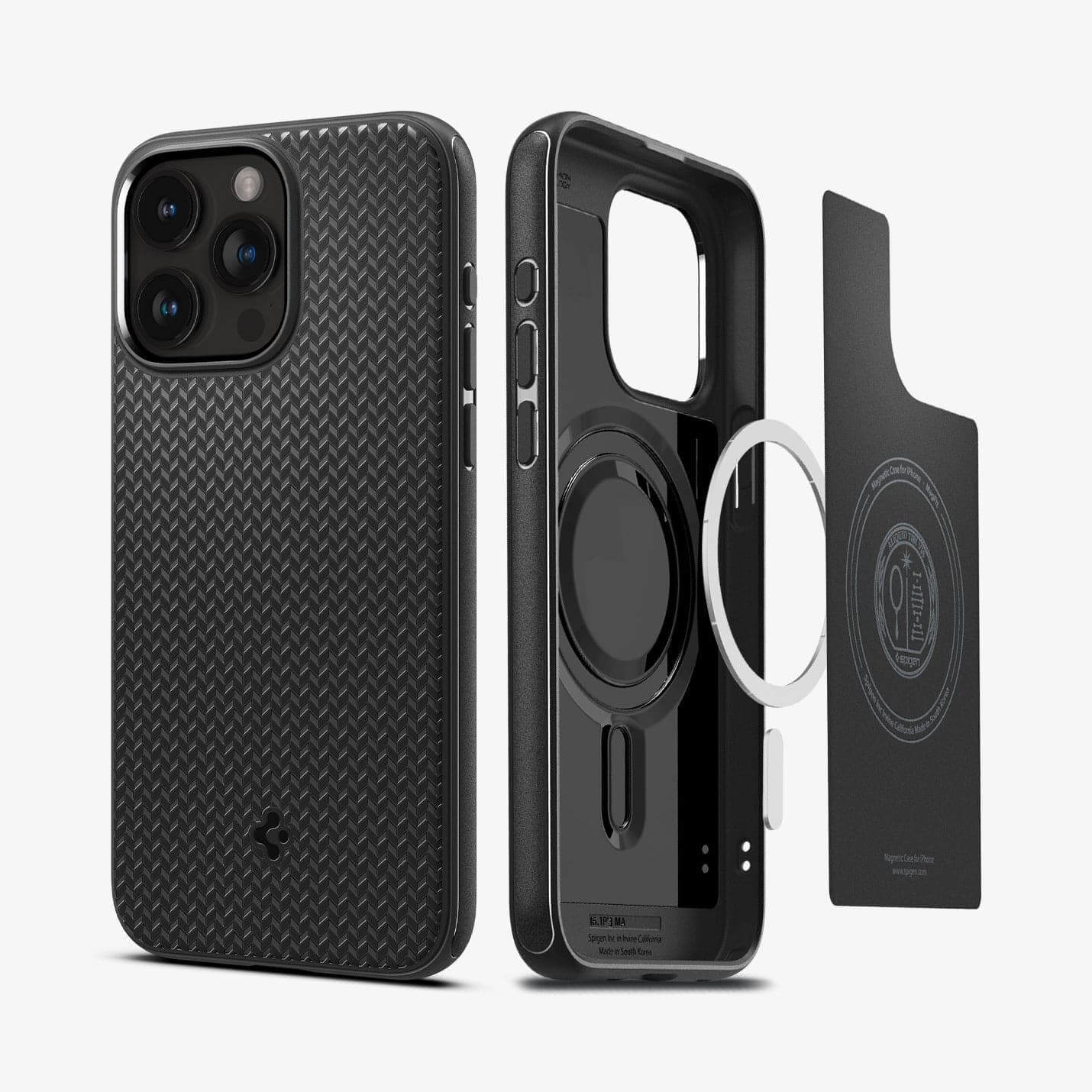Estuche para iPhone 15 Pro Max - Spigen Mag Armor MagFit - Matte Black