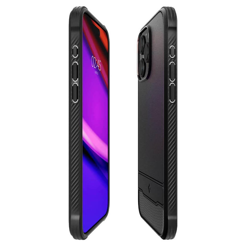 Estuche para iPhone 15 Pro Max - Spigen Rugged Armor MagFit - Black