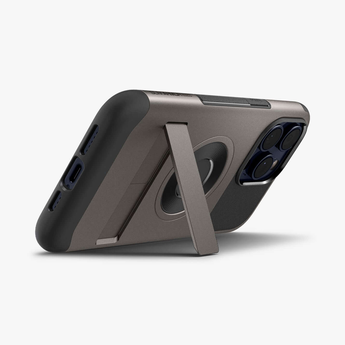 Estuche para iPhone 15 Pro Max - Spigen Slim Armor MagFit - Gunmetal