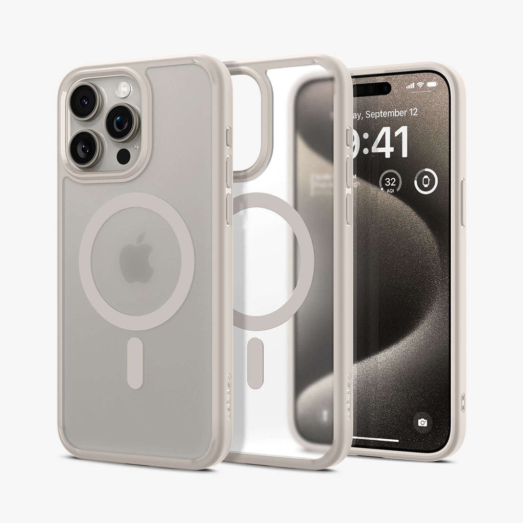 Estuche para iPhone 15 Pro Max - Spigen Ultra Hybrid MagFit