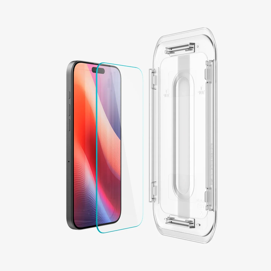 Vidrio Templado para iPhone 16 Pro / 17 Pro - Spigen GLAS.tR EZ Fit Clear (Pack de 2)