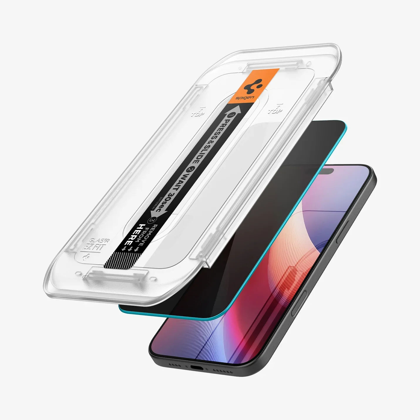 Vidrio Templado para iPhone 16 Pro Max / 17 Pro Max - Spigen GLAS.tR EZ Fit Privacy (Pack de 2)