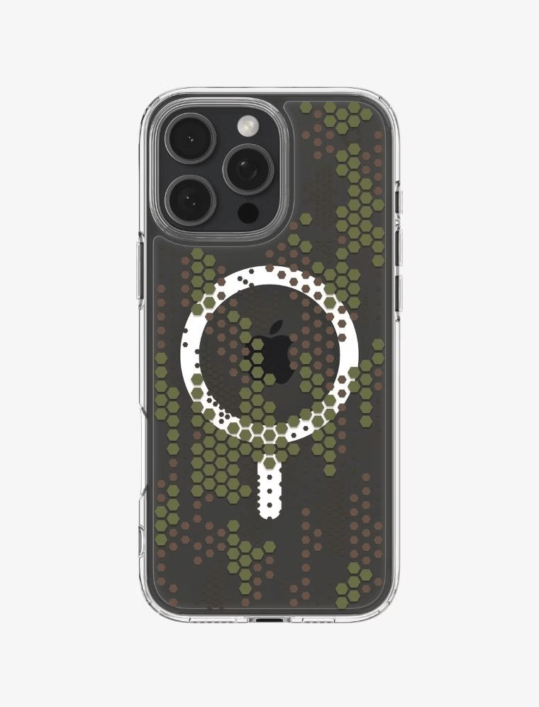 Estuche para iPhone 16 Pro Max - Spigen Ultra Hybrid MagFit Digital Camo