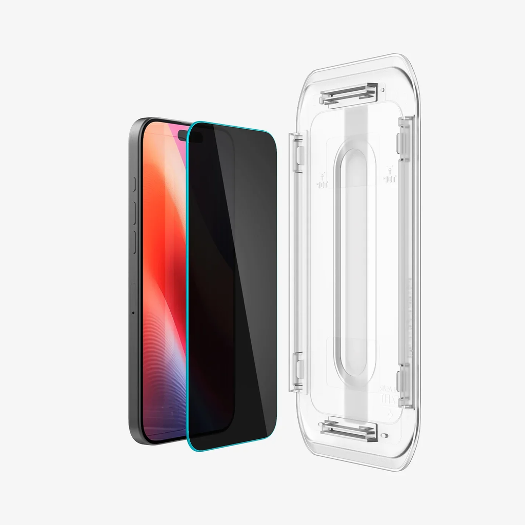 Vidrio Templado para iPhone 17 Pro / 17 / 16 Pro - Spigen GLAS.tR EZ Fit - Privacy