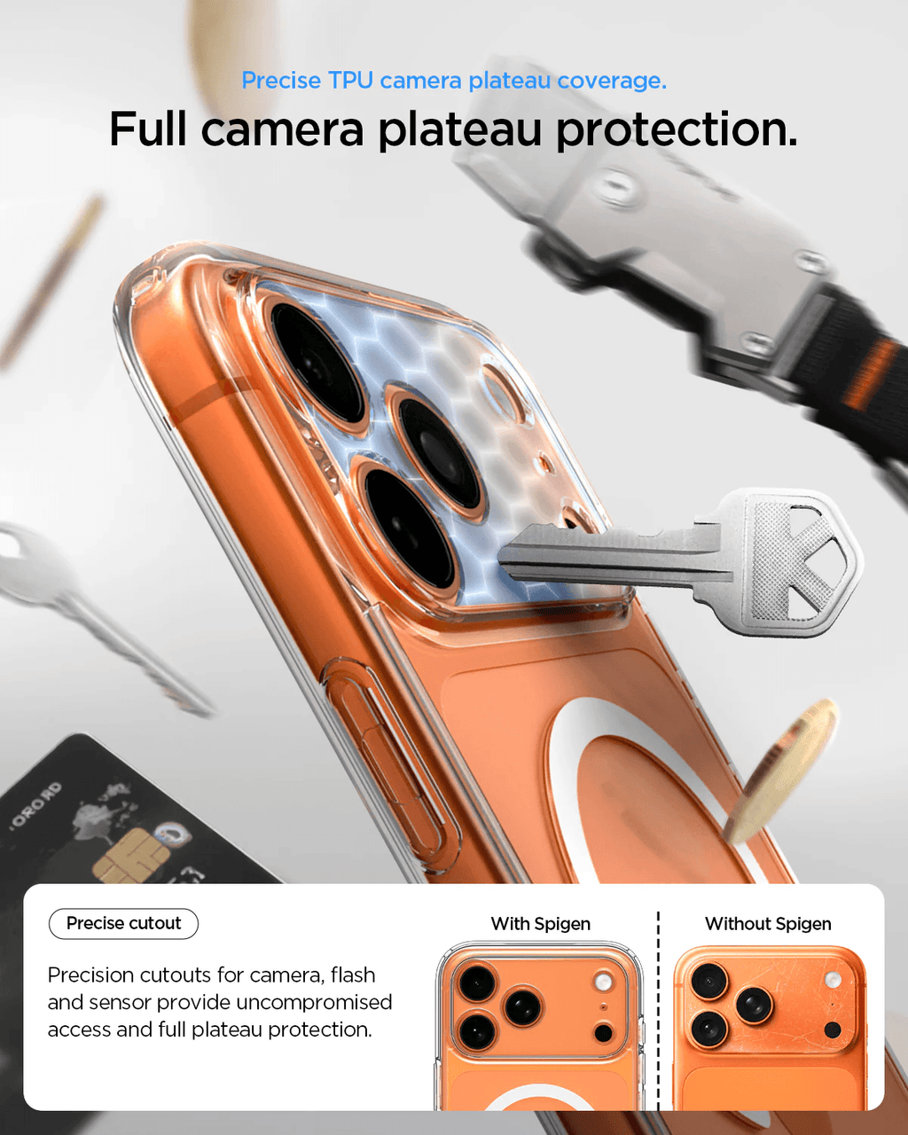 Estuche para iPhone 17 Pro - Spigen Ultra Hybrid Magfit - Clear White